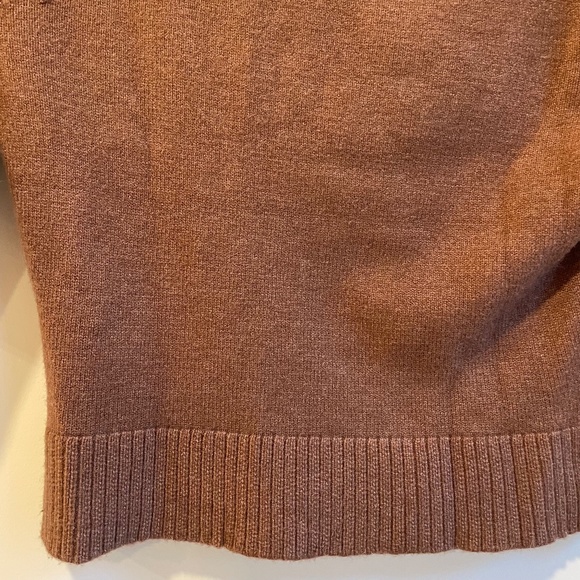Who What Wear Natalie Cuffed Knit Sweater Top in Brown Clay - Picture 8 of 8